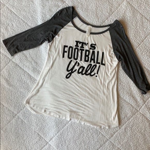 3/4 Sleeve “It’s Football Y’all!” Tee - Picture 2 of 6